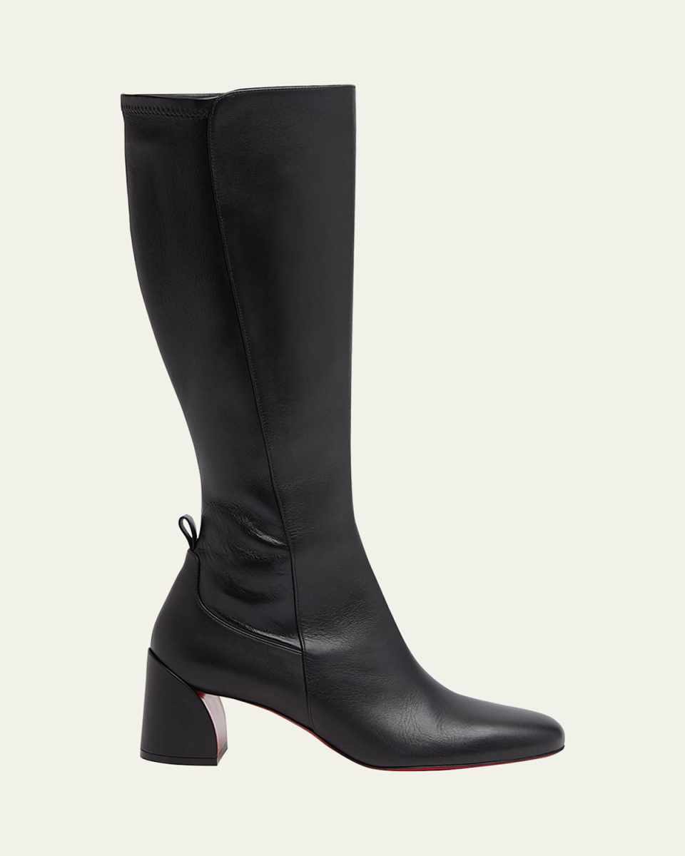 Jane Leather Red Sole Knee Boots